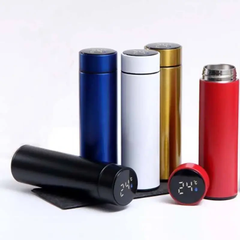 China Selection Double Vacuum Insulation 500ml Tumbler Stainless Steel Smart Water Bottle With Led 1