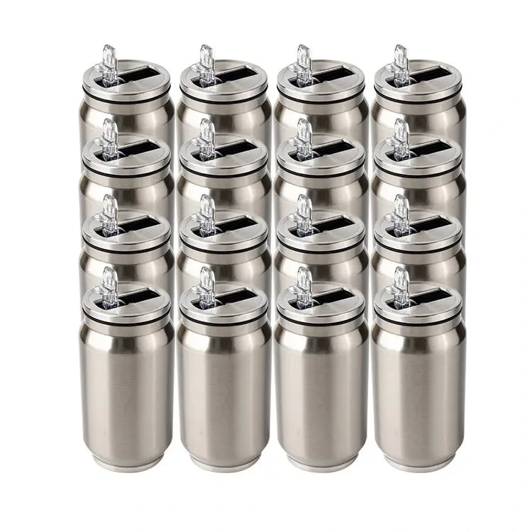 China Selection Sublimação 304 Latas de coque de aço inoxidável Garrafa de água com caneca de palha em branco para crianças 1