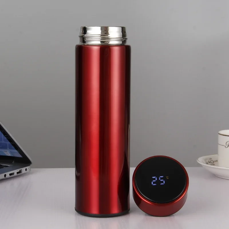China Selection Ineedu Ineedu 500ml Smart Led Temperature Display Insulation Bottle Thermos Mug Stainless Steel Intelligent Bottle 1