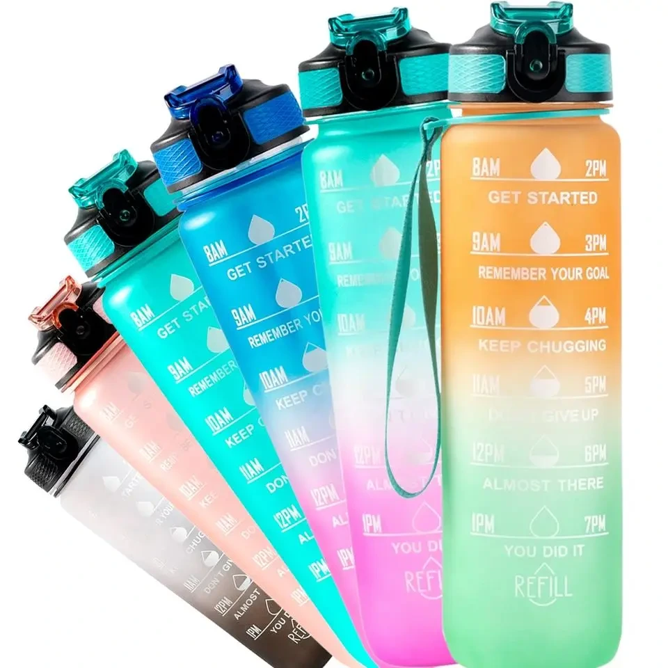 China Selection Large Capacity Sports Kettle Boys Water Bottle Space Cup Female Summer 2000ml Portable Anti-fall Plastic Cup 1