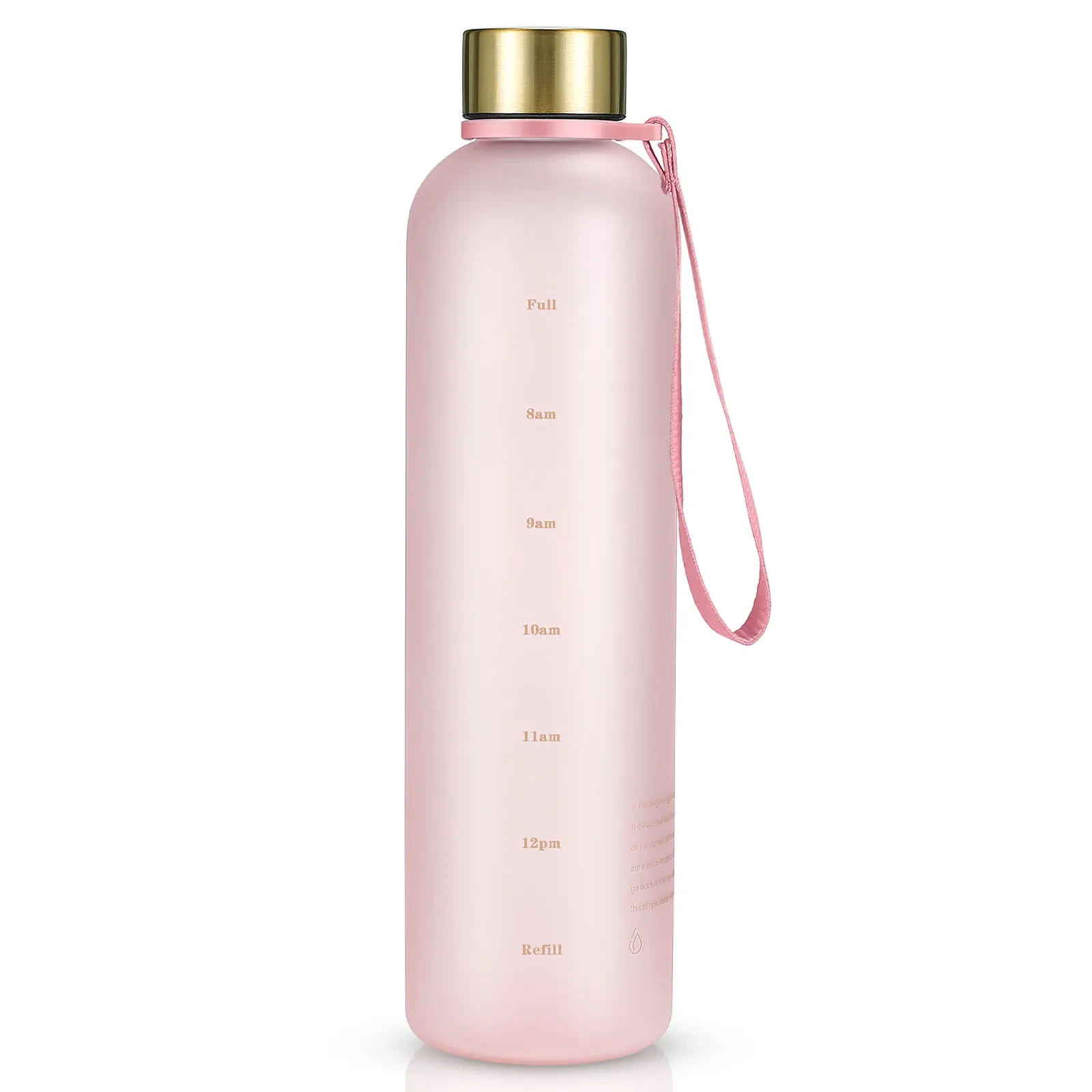Customized 32oz Leakproof Tritan Bpa Free Sports Motivational Frosted Plastic Water Bottle With Time Marker Multi Color Supply 1