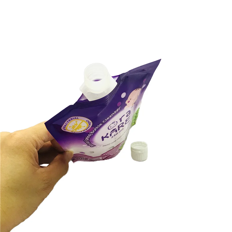 Kantong Stand-up Sekali Pakai Dengan Cerat Untuk Jus dan Minuman Minuman Khusus | JSHINEPACK 2