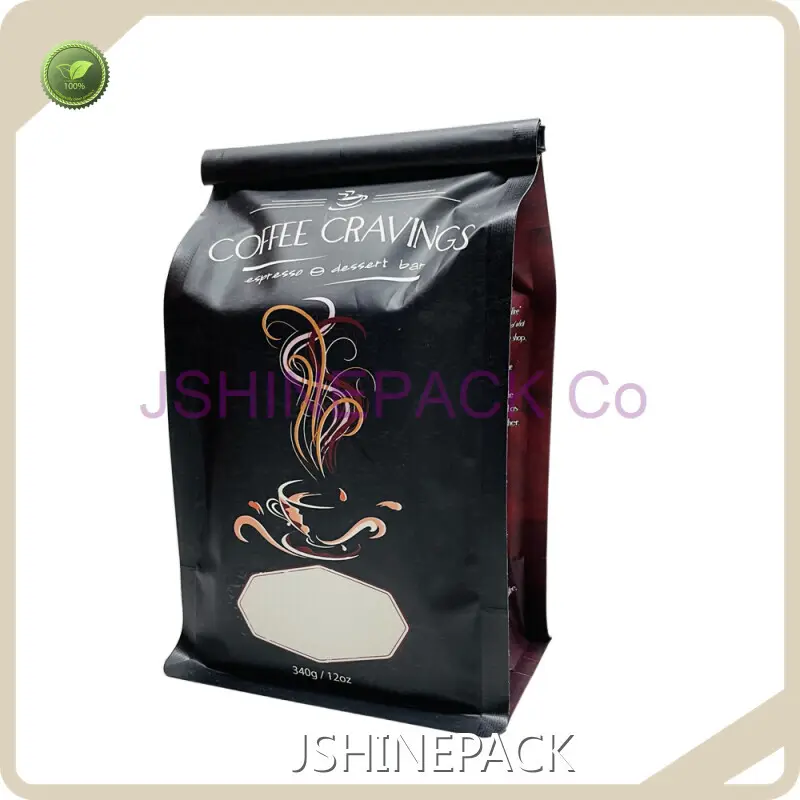 JSHINEPACK Flat Bottom Kraft Paper Bags MOPP/VMPET/PE Flat Bottom Kraft Paper Bagsquality Assurance 1