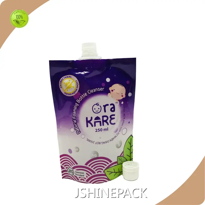 JSHINEPACK Vacuum Packaging Bags Custom Stand-Up Spout Pouch Vacuum Packaging Bagsfactory Direct Supply 1