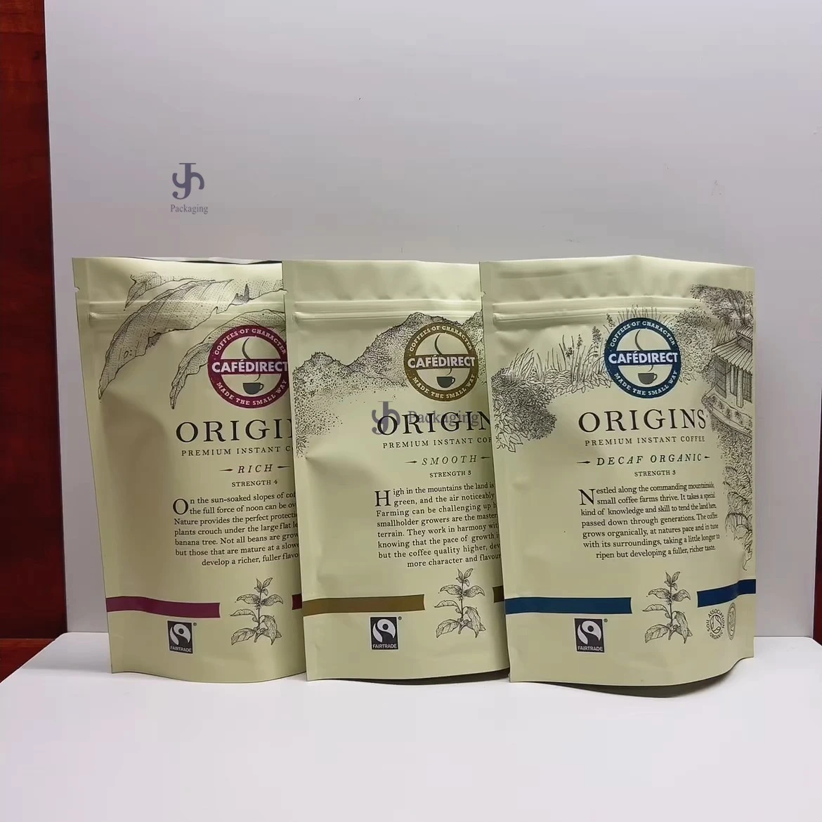Wiederverschließbare Standbeutel mit Reißverschluss, individuell bedruckt, für Lebensmittel &lt;000000&gt; Kaffee 1