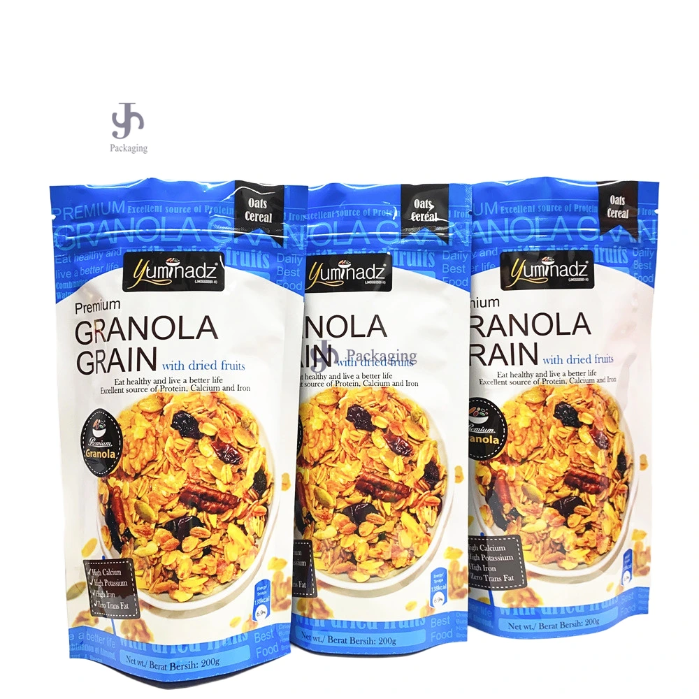 Customized Gravure Printing Stand Mylar Bags Food Grade Moisture Odor Proof Plastic Recyclable Zipper Made Pet/pe Material 1