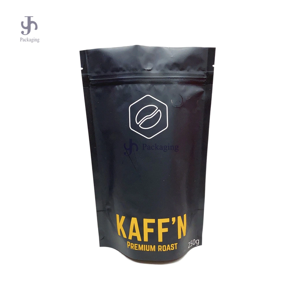 Anpassbare 4-10 Oz Kaffeebeutel aus Aluminiumfolie mit quadratischen Bodenbeuteln 1