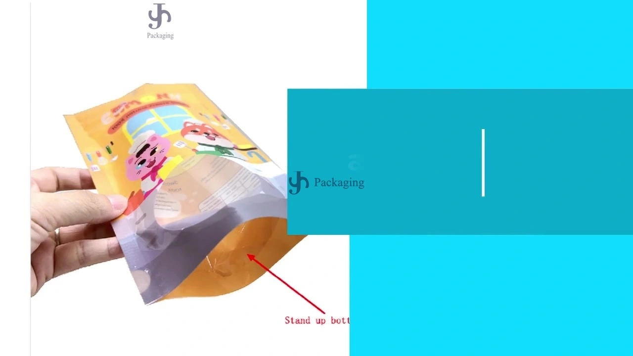 Customizable Plastic Zipper Stand Up Pouches with Clear Window for Pet Food Storage 1
