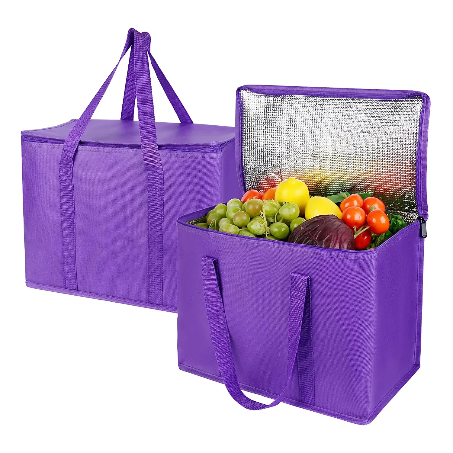 Grocery Food Delivery Extra Large Non Woven Insulated Tote Food Bag Yanbo Cooler Bag Catering Food Thermal Tote Bag 1