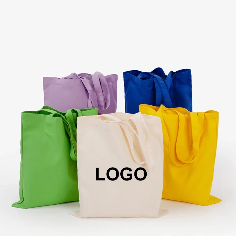 Bsci Factory Custom Logo Umweltfreundliche tragbare kleine wiederverwendbare Einkaufstaschen mit großer Kapazität Leere Baumwoll-Canvas-Einkaufstasche 1
