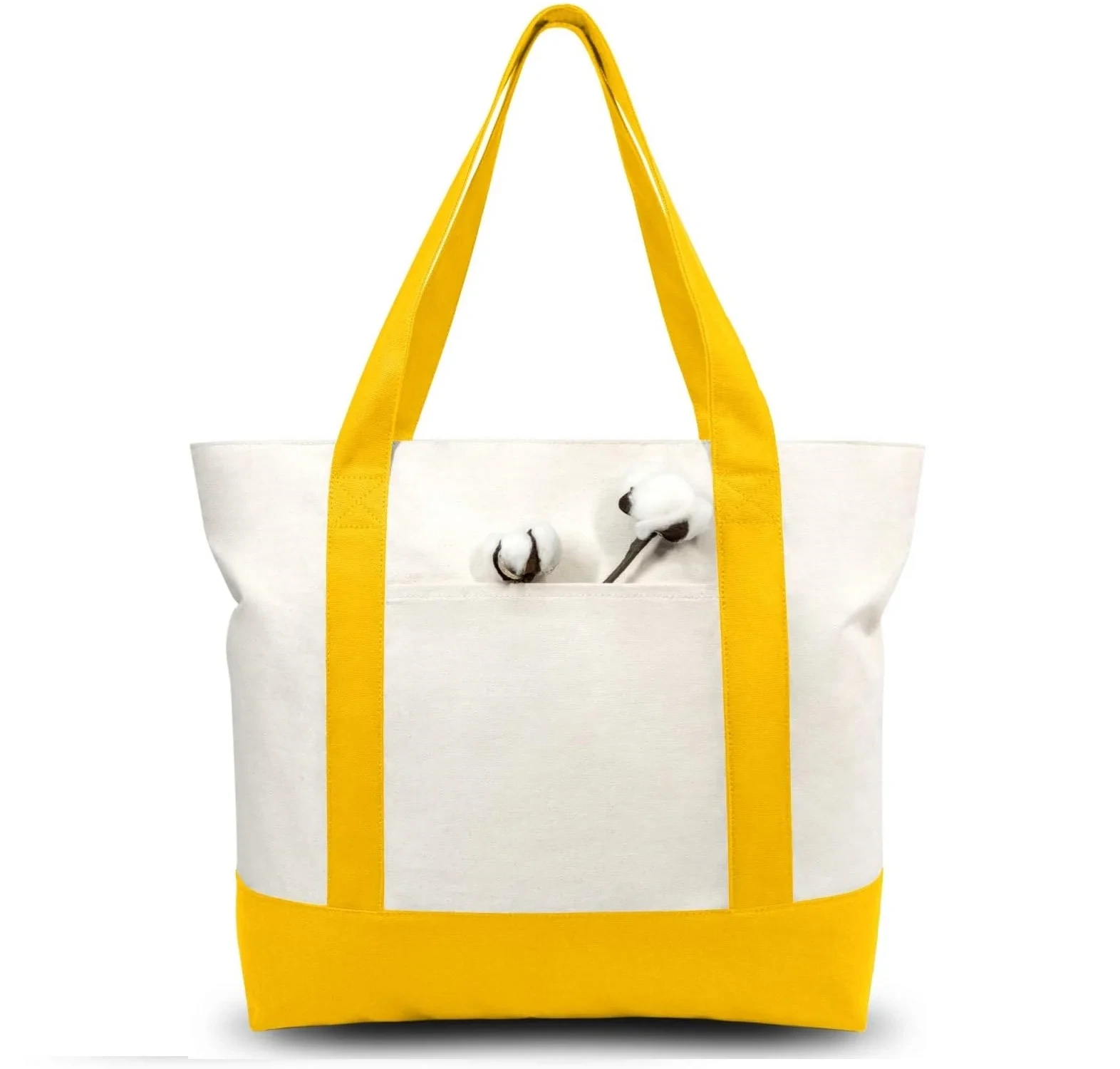 Robuste, unbedruckte Baumwoll-Canvas-Einkaufshandtasche, Einkaufstasche, individuell gestaltete Einkaufstaschen 1