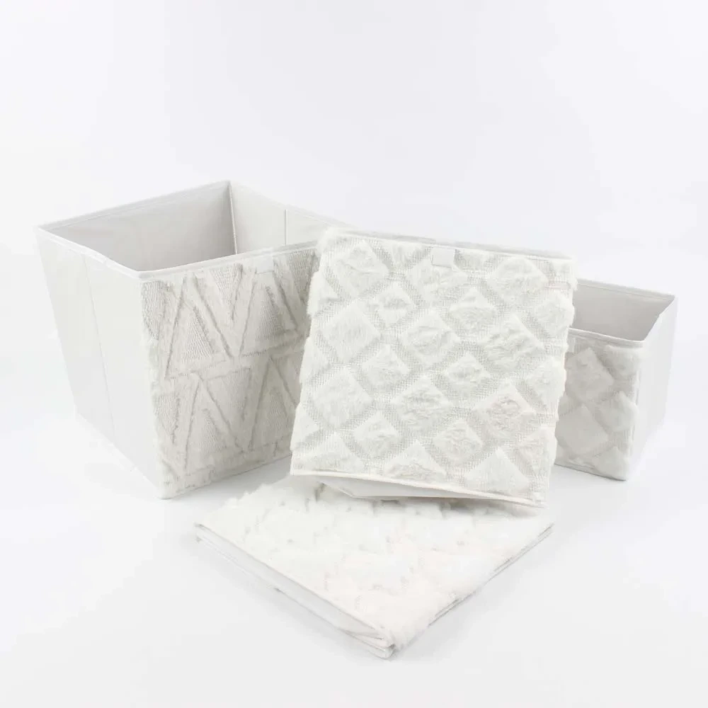 Desktop Toy Foldable Storage Box Jeans Clothing Storage Box Flannel Non Woven Fabric Collapsible Bin Cubes Basket 1
