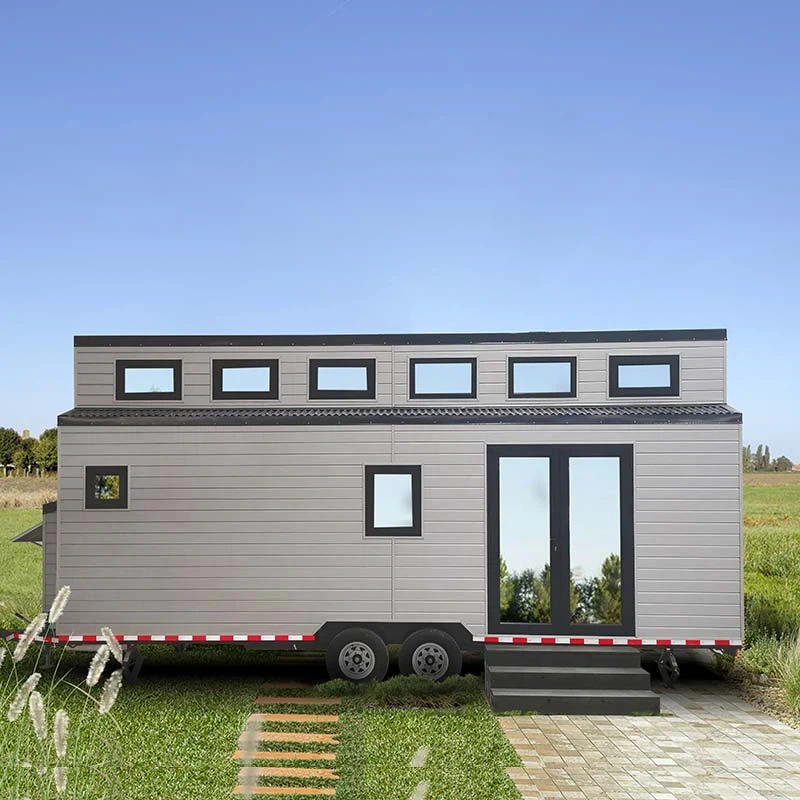 Petite maison sur roues Ciderbox-Couleur gris 1