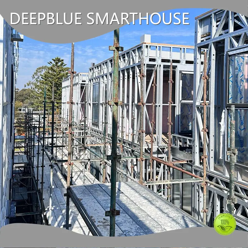Prefab Townhouses PU Sandwich Decorated Panel - - DEEPBLUE SMARTHOUSE 1