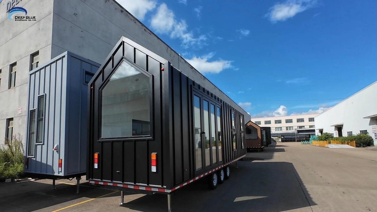Modern Glamping Trailer Houses Tiny House Mobile Home Ready to Ship 1