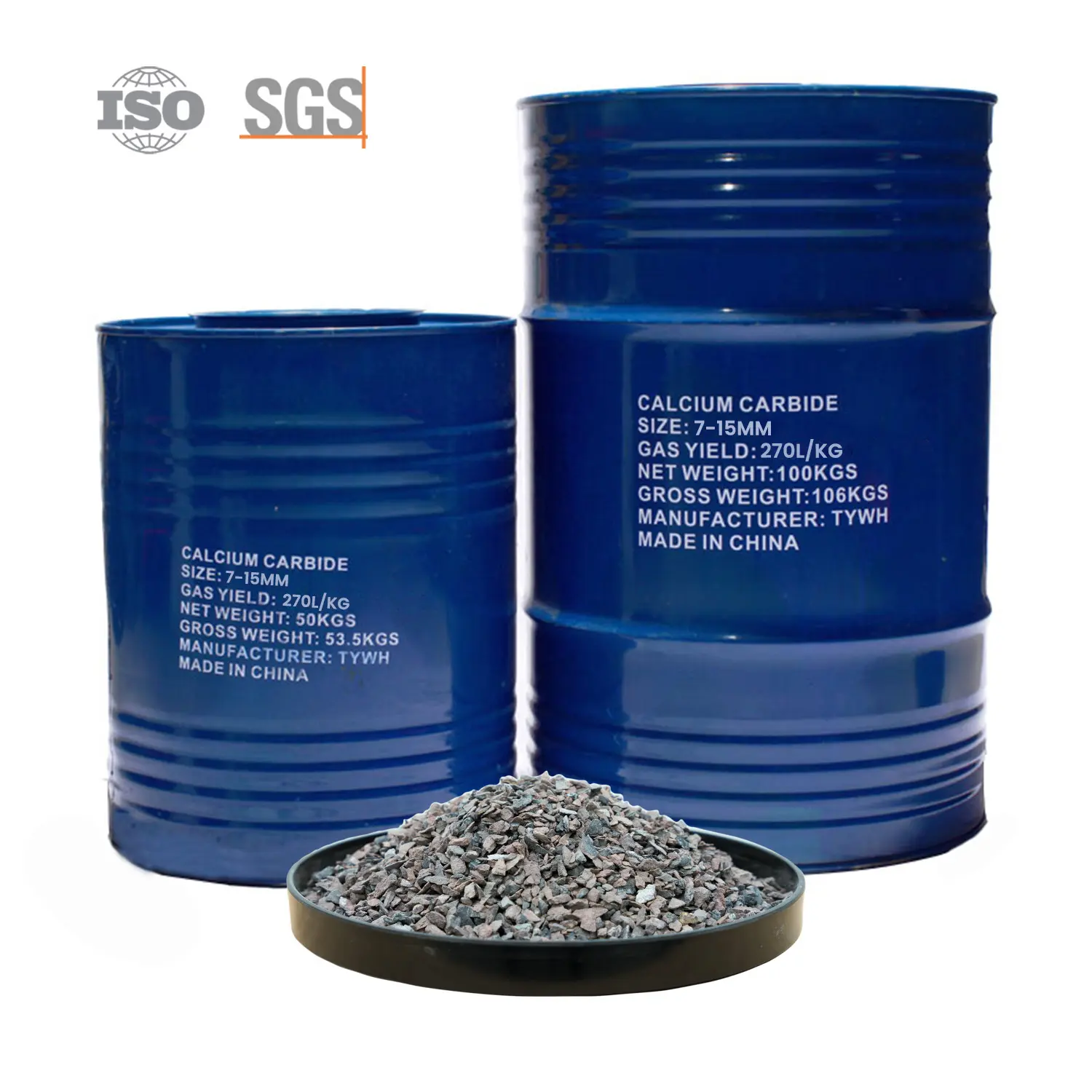 Online Price for 7-15mm Calcium Carbide Stone in 50kg Drum 1