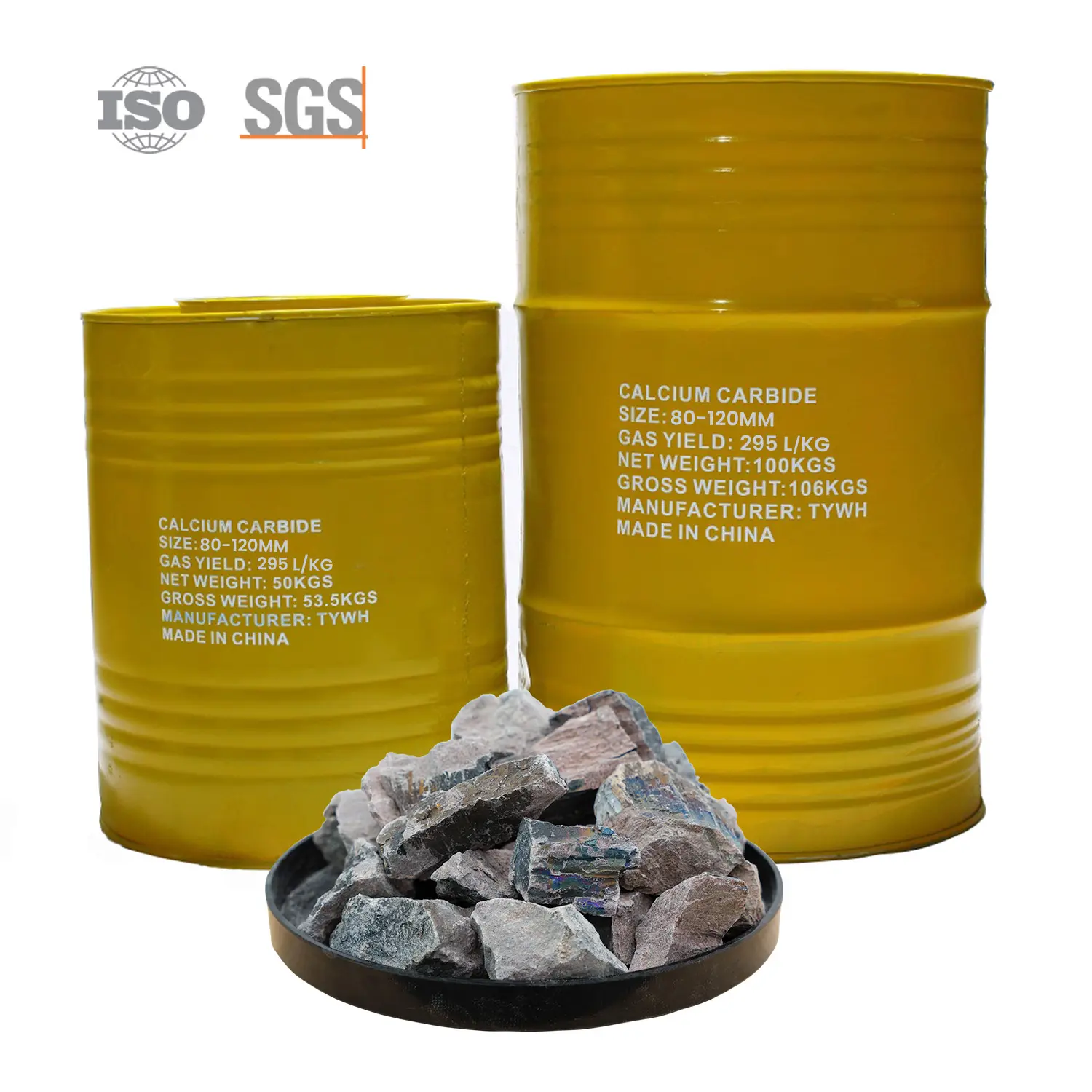 Compra on-line Processo de fabricação de fábrica de carboneto de cálcio de 80-120 mm na China 1