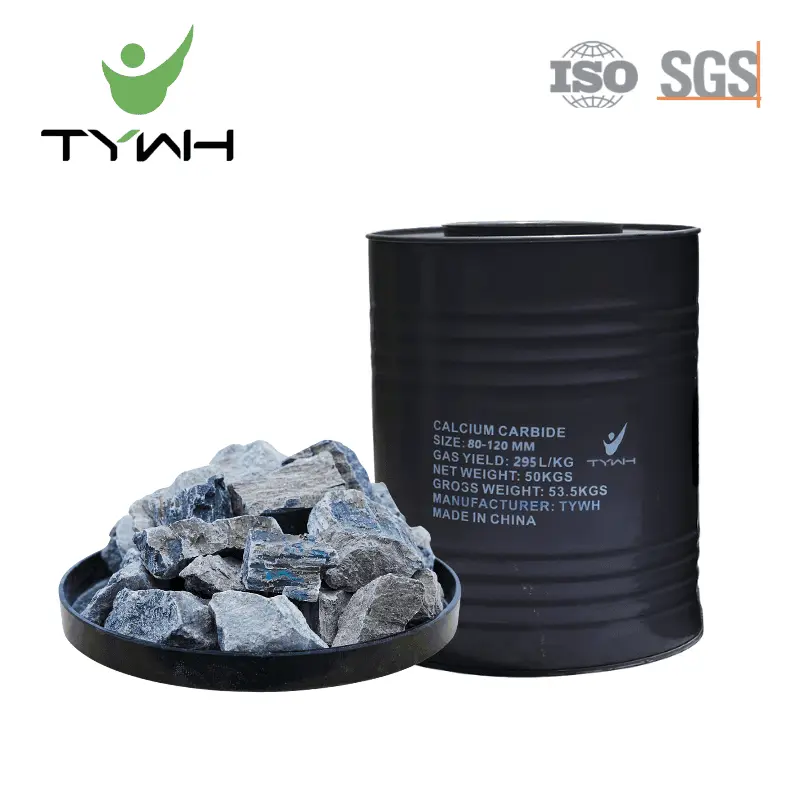 Tambor de 50 kg de carboneto de cálcio de 80-120 mm