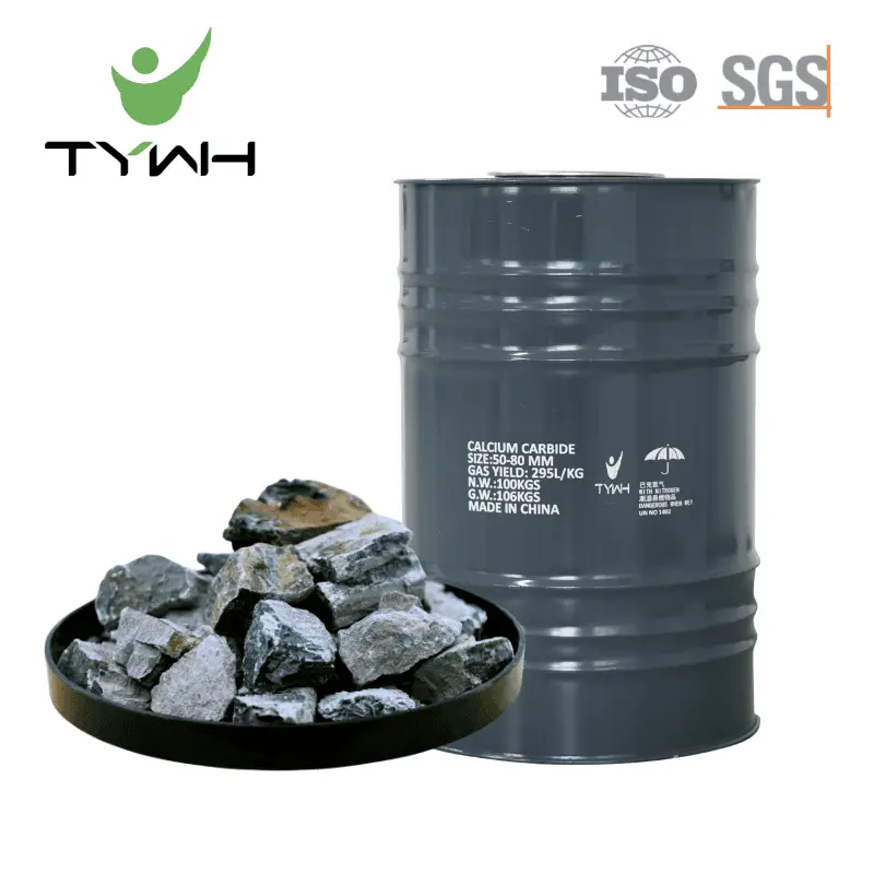 50–80 mm Calciumcarbid für die Acetylen-(C₂H₂)-Herstellung, 100 kg/Fass | TYWH 1