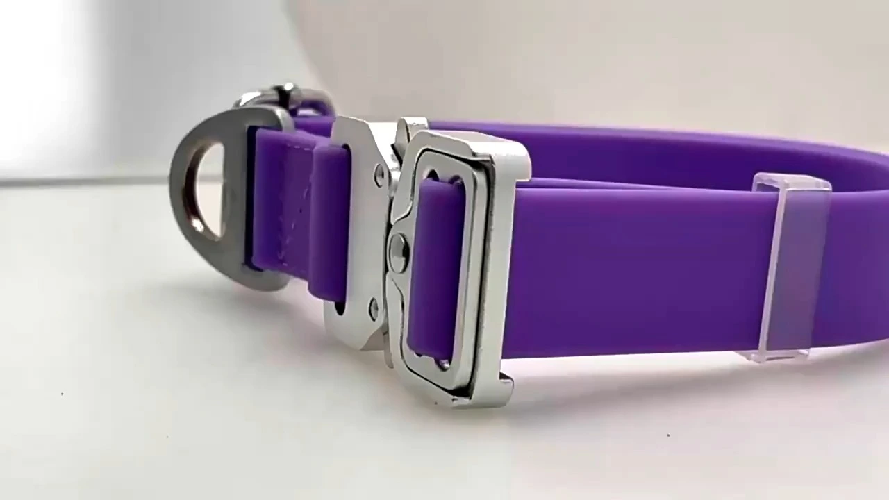 Waterproof PVC Dog Collar & Leash Set – Adjustable, High-Tensile Aluminum Hardware, Customizable Colors/LOGO, Durable Metal Buckles for Small/Medium/Large Dogs 1