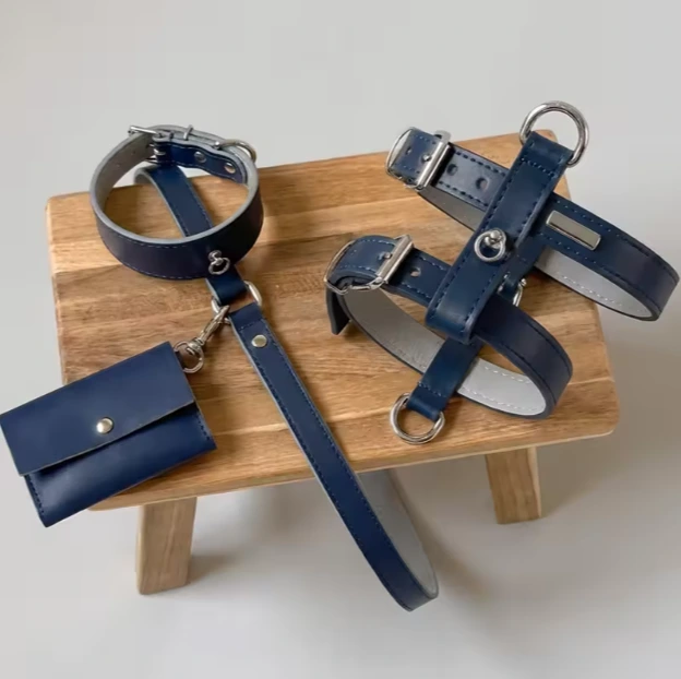 Anti-Escape No-Pull Leather Dog Harness - Adjustable Vest Style Harness with Metal Buckles, Padded Lining for Secure Comfort, Small Medium Large Breeds 1