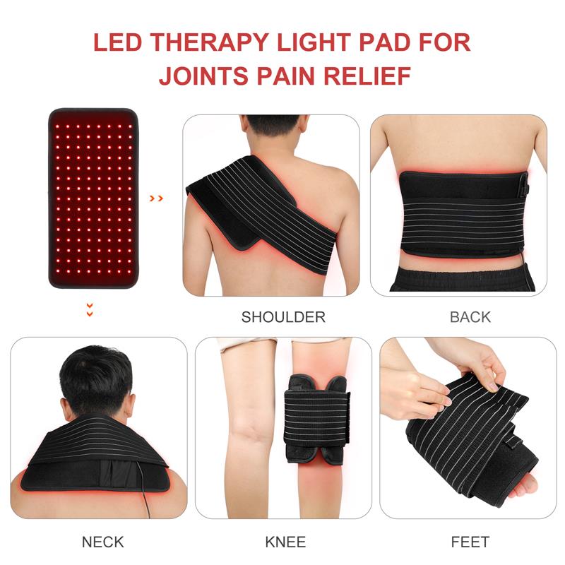 OEM ODM Anpassad Pulse Timer Infraröd LED Wraps 660NM 850NM Flexibel Red Light Therapy Wrap Bälte för smärtlindring 4