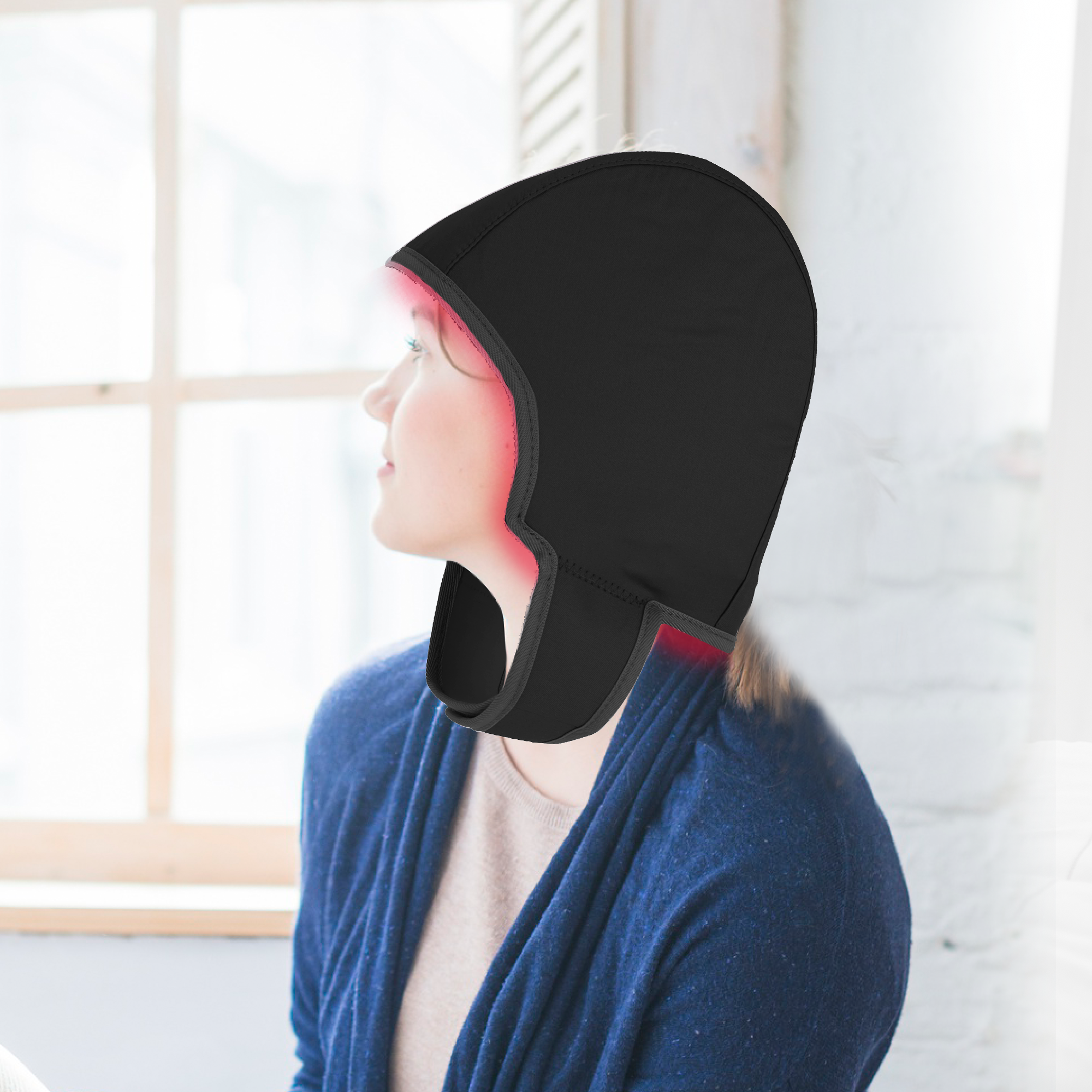 Gorro de terapia de luz roja LED con infrarrojo cercano de 450NM 670NM 810NM para el crecimiento del cabello 1