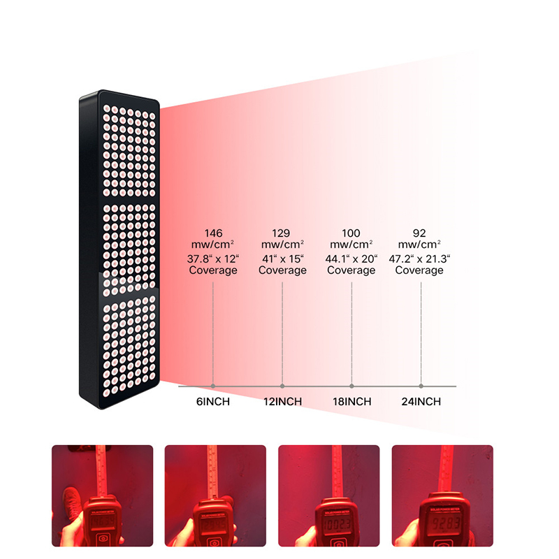 Aluminium 1000W Multi Wave 660NM 850NM nära infraröd LED Rödljusterapipanel 6