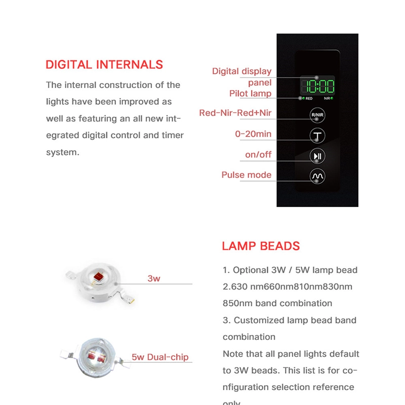För akvarier Led Red Light Therapy Panel SG-AL-1000 från Sunglor 7