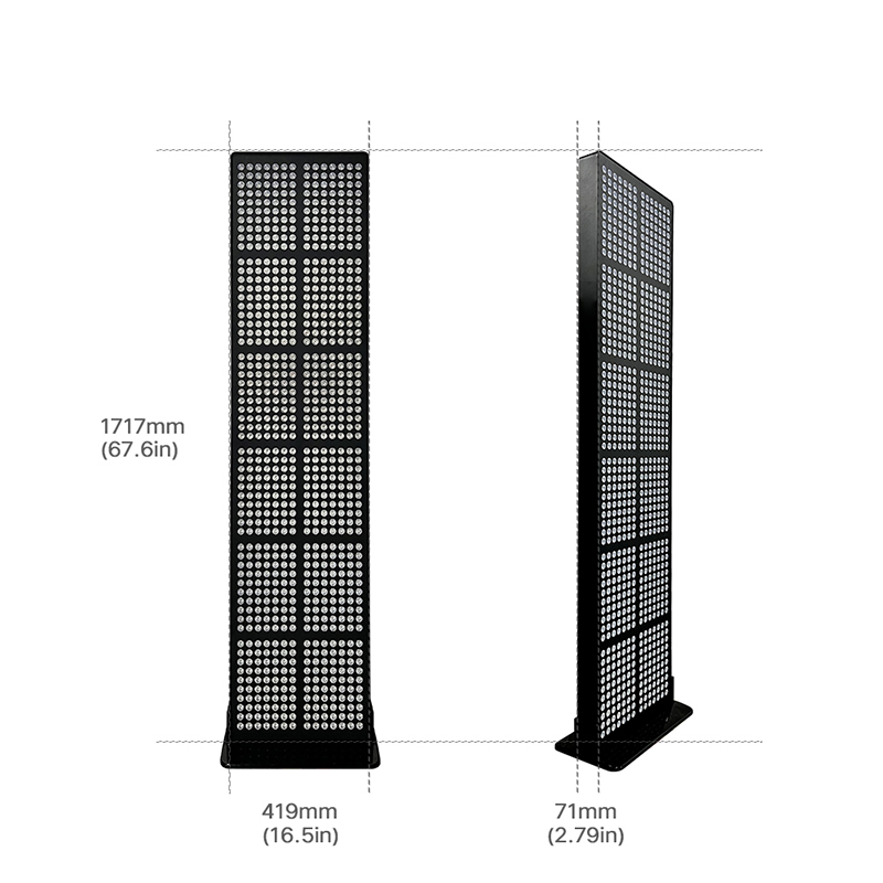 Pat cu panou pentru terapie cu lumină roșie din material aluminiu de 3600 W, cu LED, cu suport pentru ameliorarea durerii întregului corp 6
