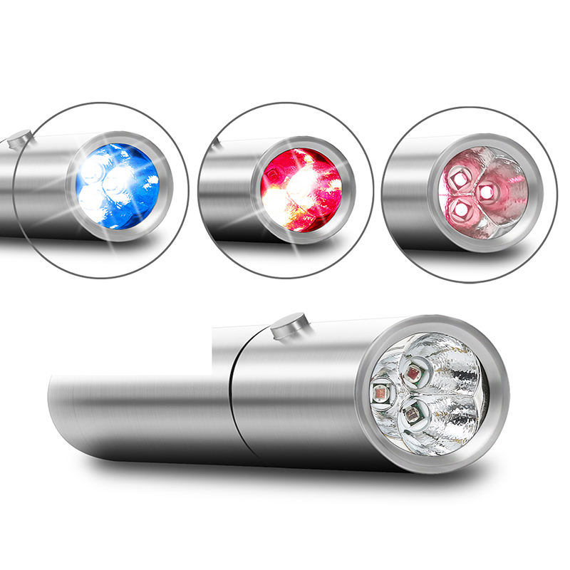 Draagbare Handheld Koortslip Rood Licht Therapie Pen Gezicht Huid Schoonheid Infrarood Therapie Zaklamp Rode Led Huid Pen Gezichtslicht 2