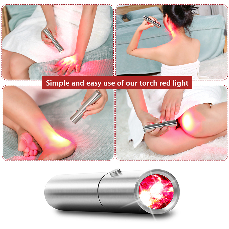 Draagbare Handheld Koortslip Rood Licht Therapie Pen Gezicht Huid Schoonheid Infrarood Therapie Zaklamp Rode Led Huid Pen Gezichtslicht 4