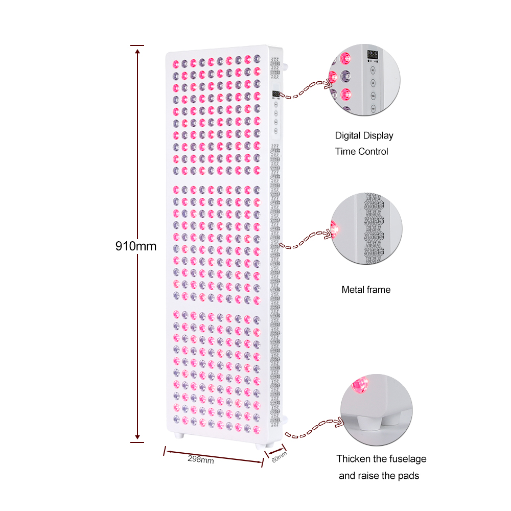 Panneau de thérapie par lumière rouge LED 1500 W avec NIR pour soulager la douleur de tout le corps 6