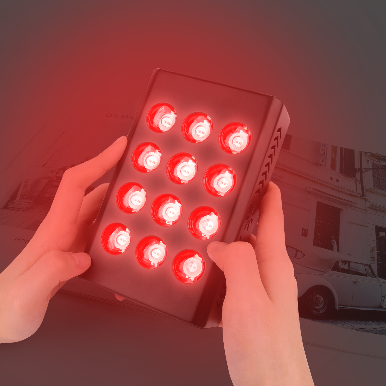 Kannettava minikädessä pidettävä 60 W LED-punavalohoitopaneeli lähi-infrapunalla 4