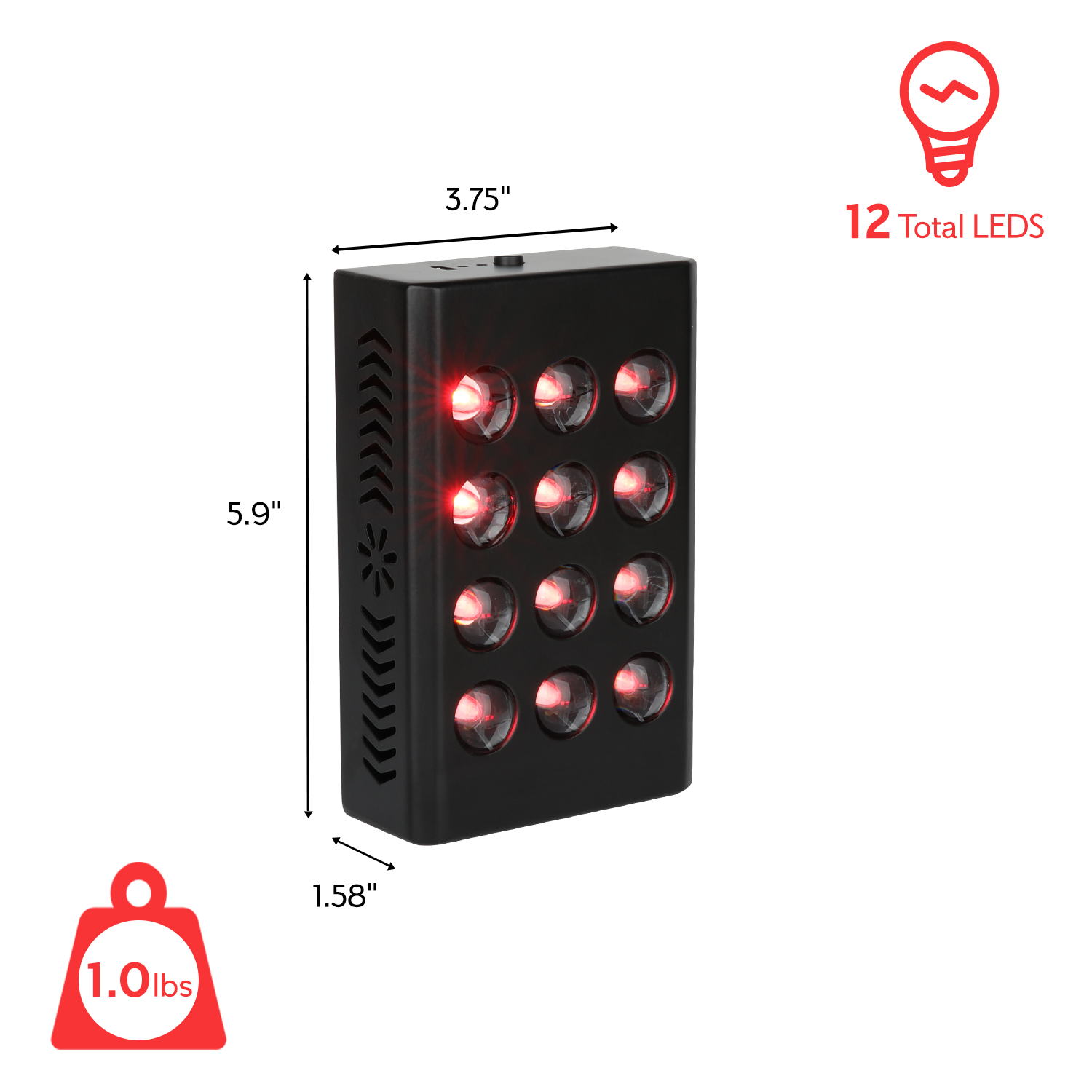 Kannettava minikädessä pidettävä 60 W LED-punavalohoitopaneeli lähi-infrapunalla 6
