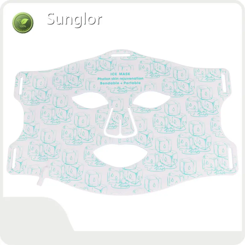 Cartão de luz facial LED vermelho - entrega rápida - Sunglor 1