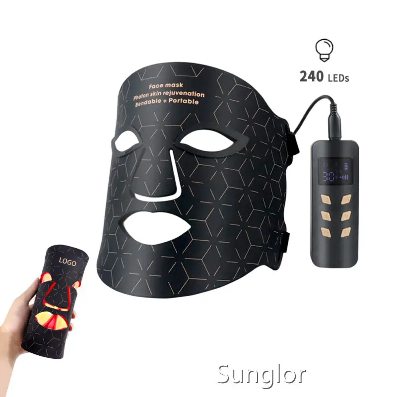 In der Nähe von Infrarot-Therapiemaske mit 4 Farben LED-Licht für Gesichtsgesicht und Nacken-1 1