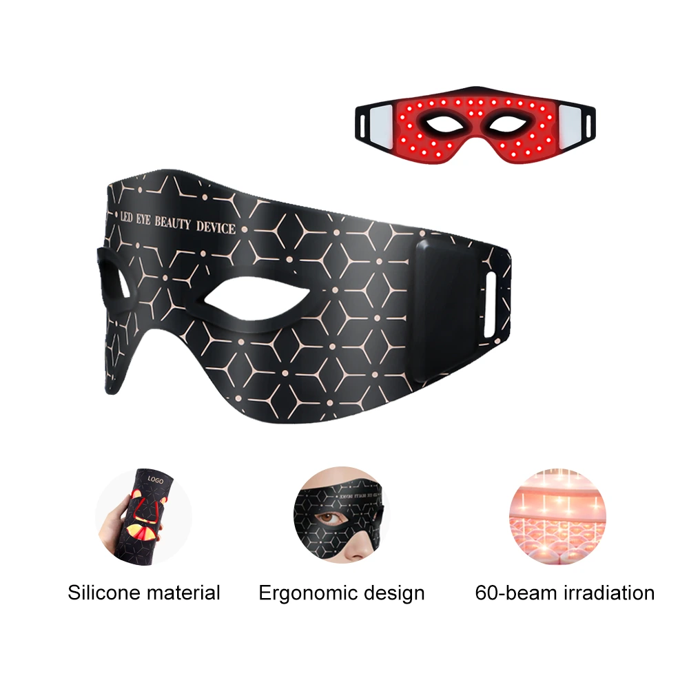 Sunglor 새롭게 디자인된 실리카 2가지 색상 630NM 850NM 적외선 LED 적색광 치료 눈용 1