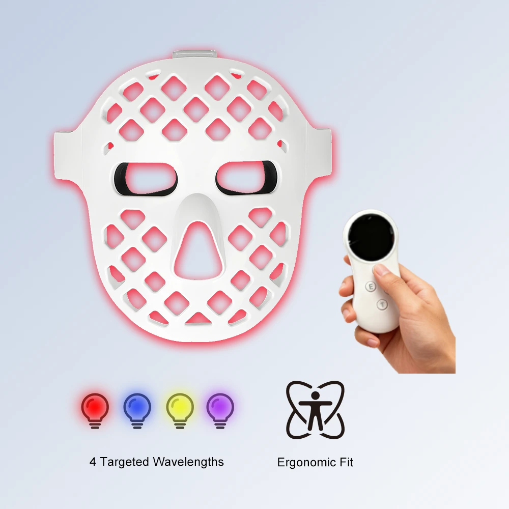 Sunglor OEM ODM LED Red Light Therapy Mask 5D with 630nm 460nm 520nm 850nm Wavelengths 1
