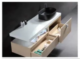 Small Black Bathroom Cabinet by MEILAN 2
