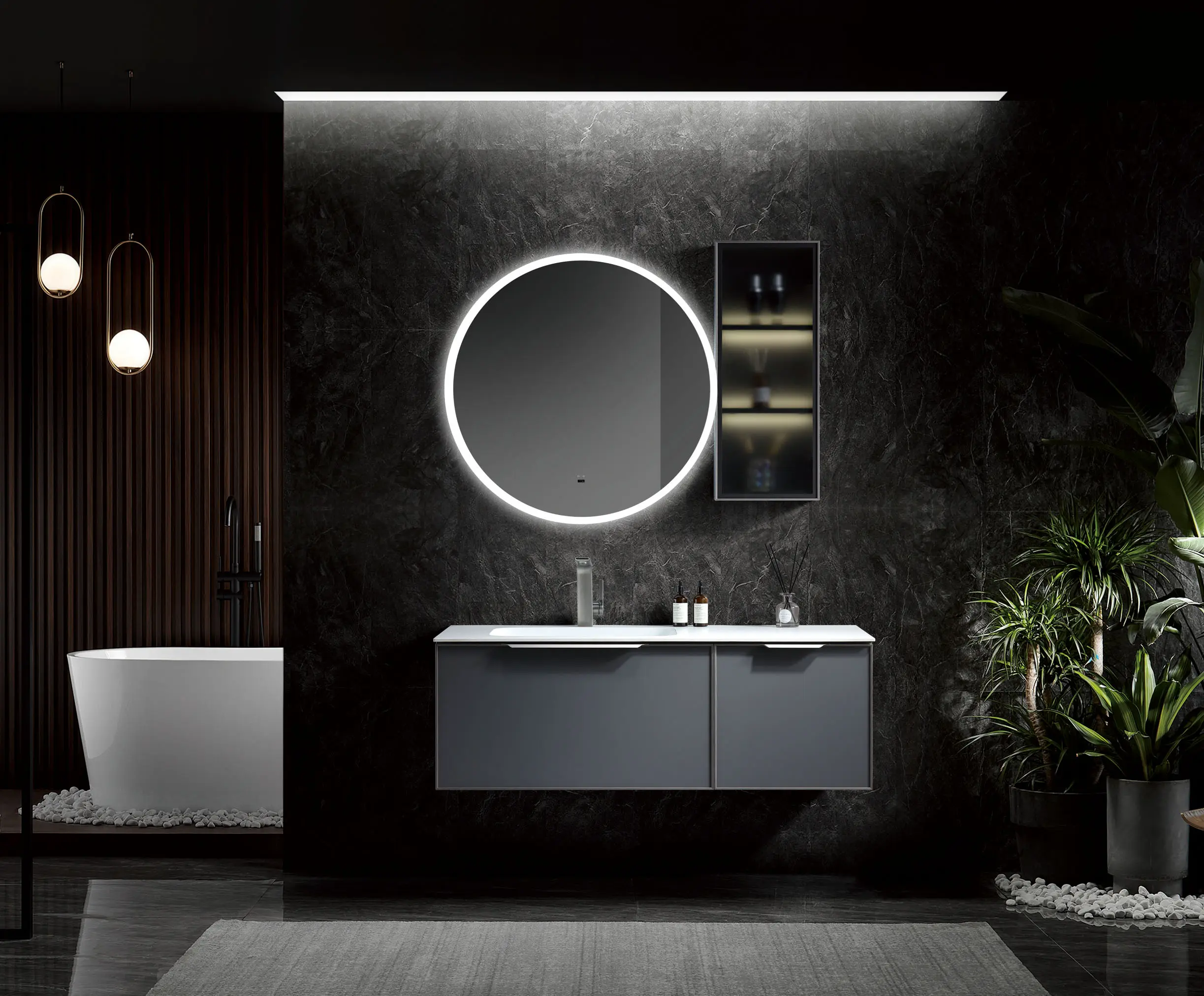 High End Pvc Toilet Cabinet 1