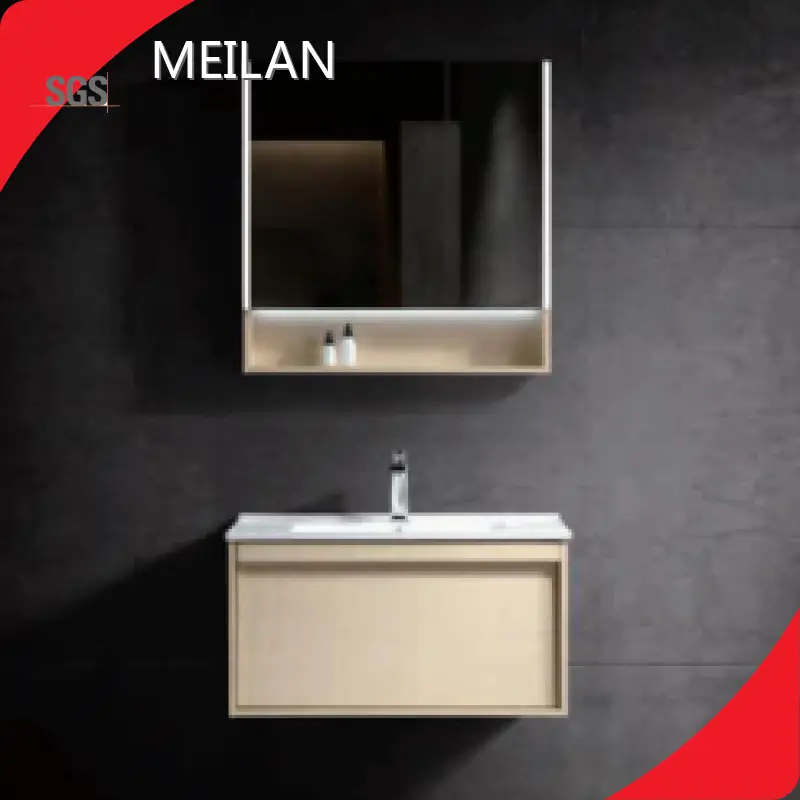 Custom Small Black Bathroom Cabinet Factory 1