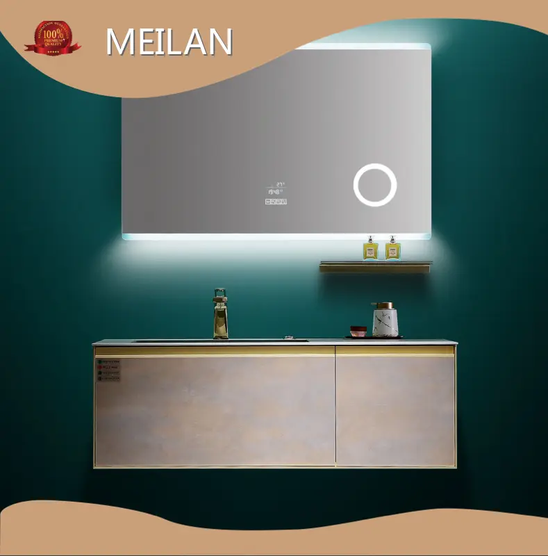 MEILAN Tall Oak Bathroom Cabinet Manufacturer 1