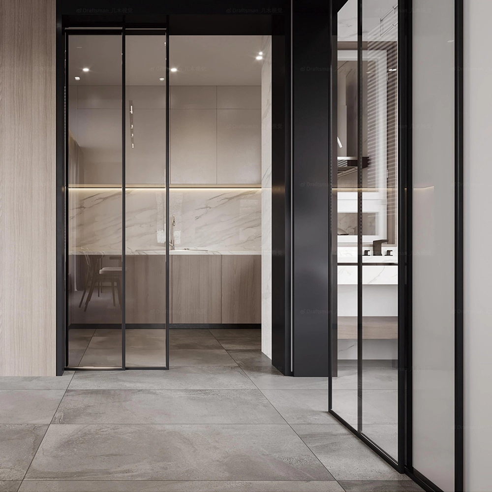 Customizable Slim Frame Aluminum Sliding Doors with Tempered Glass Space-Saving Design for Residential and Commercial Use 1