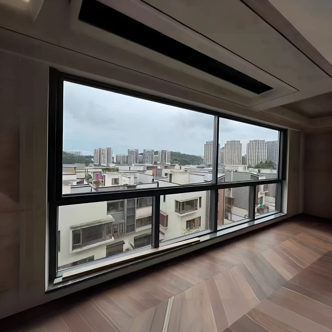 Excellent Quality 128 Six-track suspended Sliding windows triple casement window double glazed aluminum sliding window 1