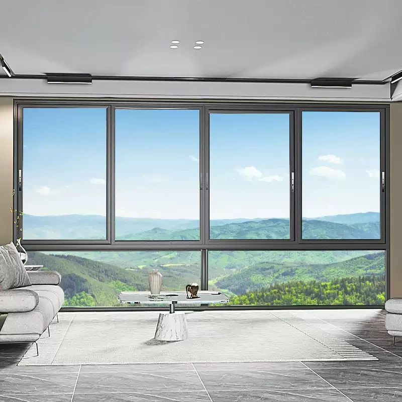 Double Toughened Glass Aluminum Windows Waterproof Sealed Heat Insulation sliding windows for houses 1
