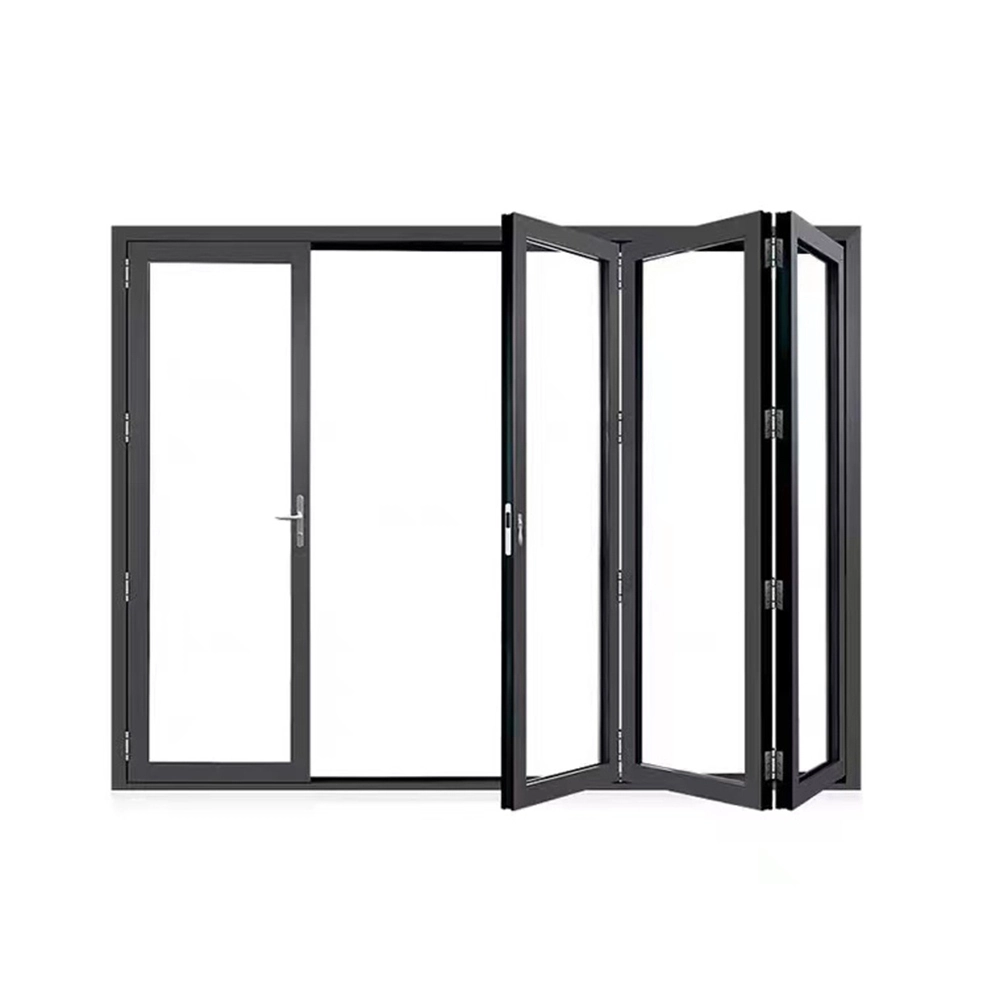 Tempered Glass Bifold Doors Aluminium Folding Patio Outdoor Sliding Folding Door Aluminum Vertical Bi Folding Doors Glass 1
