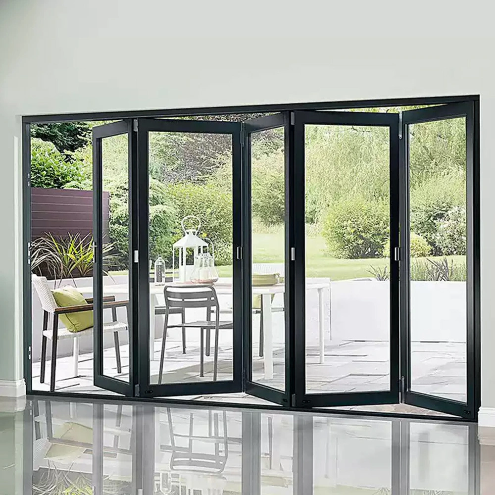 High quality american style 68 series aluminum heavy duty exterior patio door bi fold folding doors 1