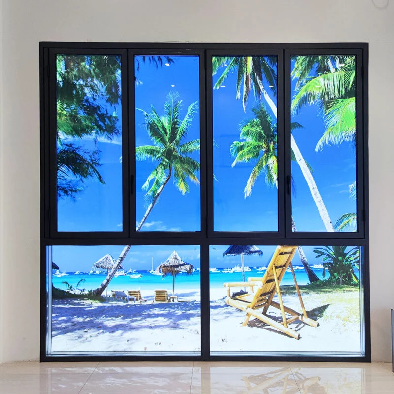 Aluminum Alloy Folding Window Set Modern Home Apartment Balcony Aluminum-Glass Sliding Bifold Window Horizontal 1