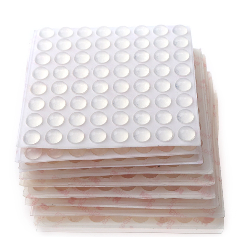 Pie de goma de silicona, almohadilla antideslizante personalizada de especificación múltiple, pies de goma autoadhesivos de 3m, superventas 1